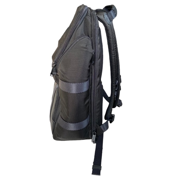 Tumi Alpha Bravo Tyndall Black Nylon Leather Utility Backpack Unisex Travel Bag - Picture 10 of 16